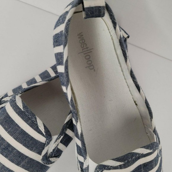 West Loop Womens size M (7-8) White w/ Grey Stripe - Picture 3 of 7